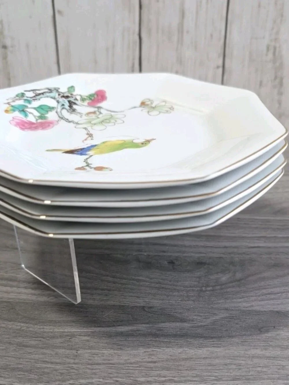 Vintage Ming Garden by Otagiri plate Japan Set of 4